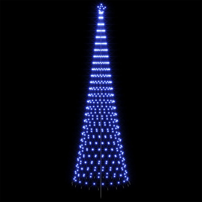 Brad de Crăciun LED 500 cm 550 LED-uri Albastru Fier Negru WALTI