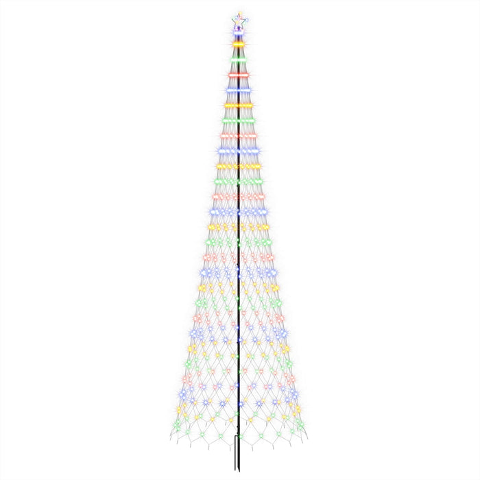 Brad de Crăciun LED 500 cm 550 LED-uri Multicolor Fier Negru WALTI