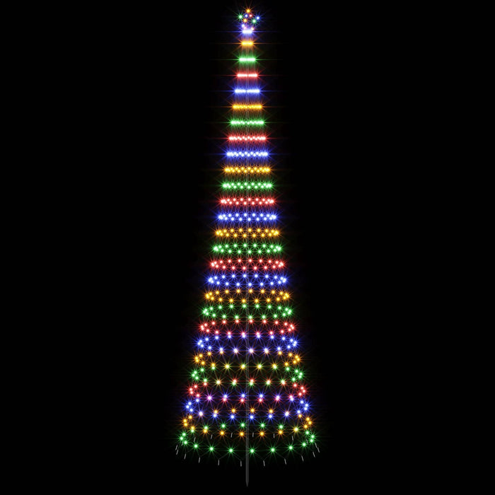 Brad de Crăciun LED 500 cm 550 LED-uri Multicolor Fier Negru WALTI