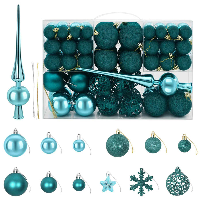Set de globuri de Crăciun 111 buc. Verde 6 cm Polistiren WALTI