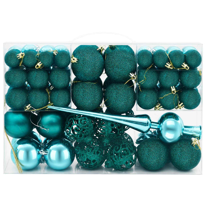 Set de globuri de Crăciun 111 buc. Verde 6 cm Polistiren WALTI