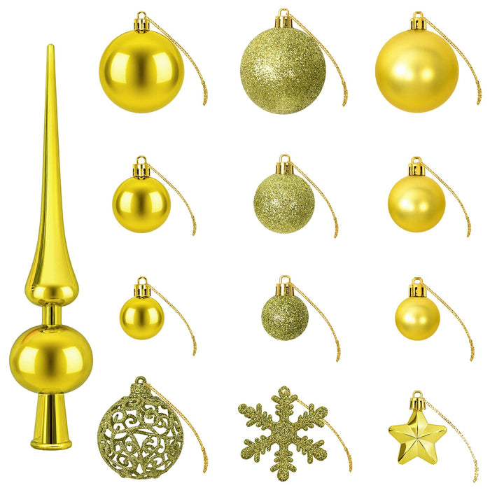 Set de globuri de Crăciun 111 buc. Verde deschis 6 cm WALTI