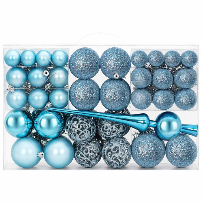 Set de globuri de Crăciun 111 buc. Turcoaz Diam. 6 cm - WALTI WALTI