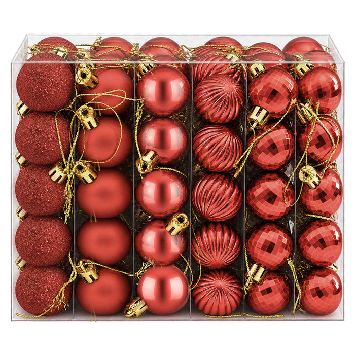 Set de globuri de Crăciun 150 buc. Roșu 3 cm Polistiren WALTI