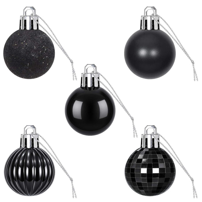 Set de globuri de Crăciun 150 buc. Negru 3 cm Polistiren WALTI