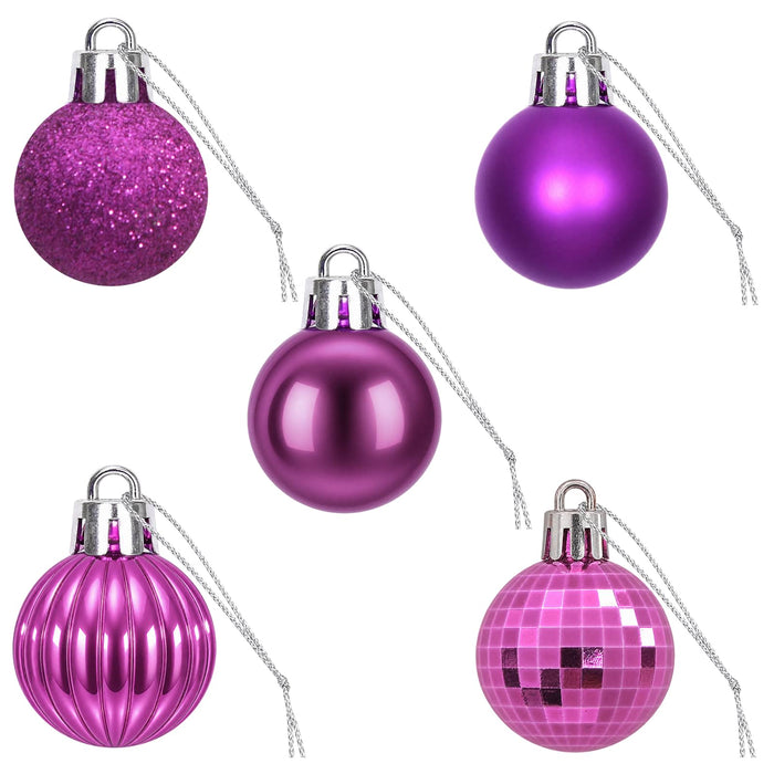 Set de globuri de Crăciun 150 buc. Violet 3 cm Polistiren WALTI