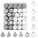 Set de globuri de Crăciun 150 buc. Alb și gri 3 cm Polistiren - WALTI WALTI