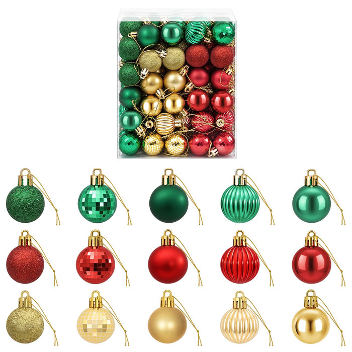 Set de globuri de Crăciun 150 buc. Roșu, auriu și verde 3 cm - WALTI WALTI