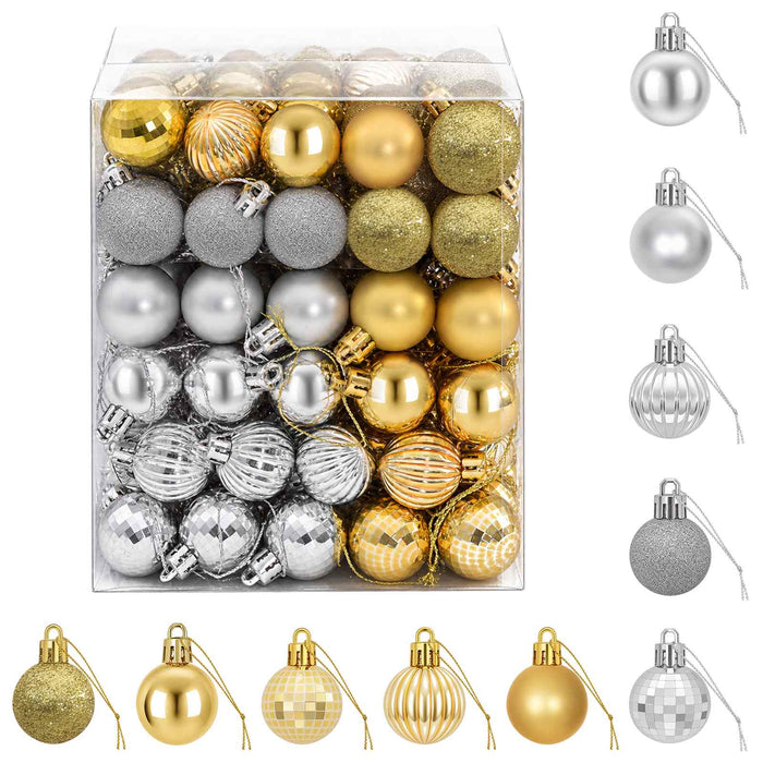 Set de globuri de Crăciun 150 buc. Argintiu și auriu 3 cm - WALTI WALTI