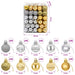 Set de globuri de Crăciun 150 buc. Argintiu și auriu 3 cm - WALTI WALTI