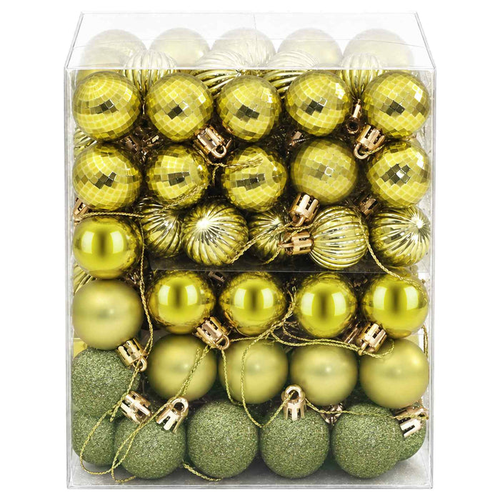 Set de globuri de Crăciun 150 buc. Verde deschis 3 cm - WALTI WALTI