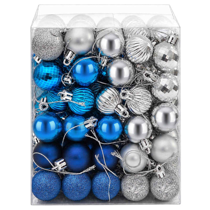 Set de globuri de Crăciun 150 buc. Albastru și argintiu 3 cm - WALTI WALTI