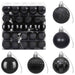 Set de globuri de Crăciun 100 buc. Negru 4 cm Polistiren - WALTI WALTI