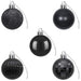 Set de globuri de Crăciun 100 buc. Negru 4 cm Polistiren - WALTI WALTI