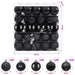 Set de globuri de Crăciun 100 buc. Negru 4 cm Polistiren - WALTI WALTI