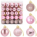Set de globuri de Crăciun 100 buc. Roz 4 cm Polistiren - WALTI WALTI