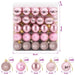 Set de globuri de Crăciun 100 buc. Roz 4 cm Polistiren - WALTI WALTI