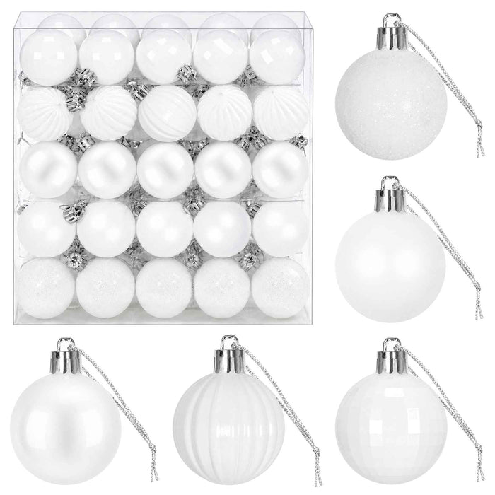 Set de globuri de Crăciun 100 buc. Alb 4 cm Polistiren - WALTI WALTI