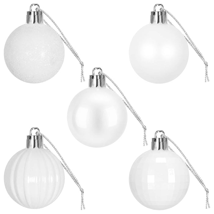 Set de globuri de Crăciun 100 buc. Alb 4 cm Polistiren - WALTI WALTI