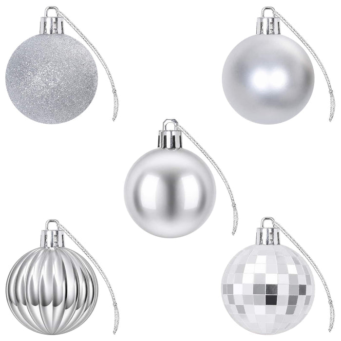Set de globuri de Crăciun 100 buc. Argintiu 4 cm Polistiren WALTI