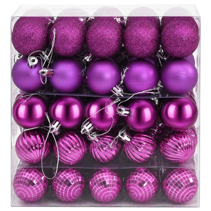 Set de globuri de Crăciun 100 buc. Violet 4 cm Polistiren - WALTI WALTI
