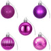 Set de globuri de Crăciun 100 buc. Violet 4 cm Polistiren - WALTI WALTI