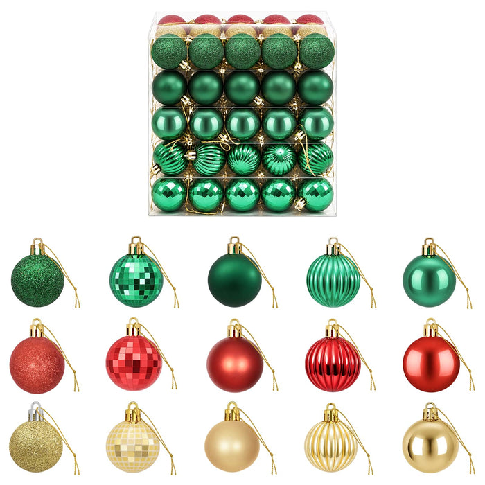 Set de globuri de Crăciun 100 buc. Roșu, auriu și verde 4 cm - WALTI WALTI