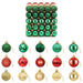 Set de globuri de Crăciun 100 buc. Roșu, auriu și verde 4 cm - WALTI WALTI
