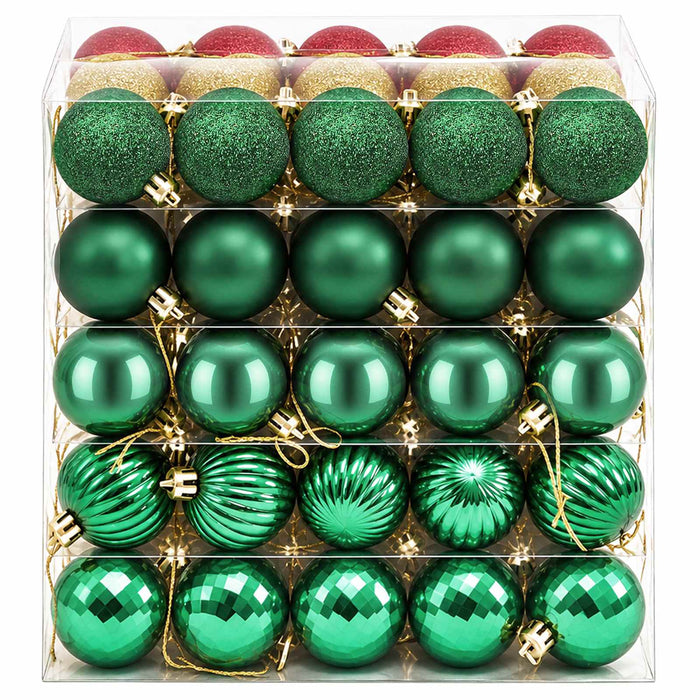 Set de globuri de Crăciun 100 buc. Roșu, auriu și verde 4 cm - WALTI WALTI