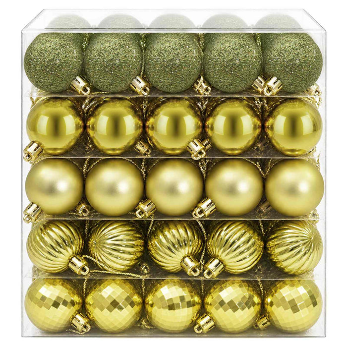Set de globuri de Crăciun 100 buc. Verde deschis 4 cm - WALTI WALTI