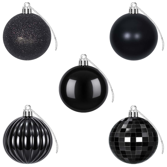 Set de globuri de Crăciun 75 buc. Negru 6 cm Polistiren - WALTI WALTI