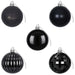 Set de globuri de Crăciun 75 buc. Negru 6 cm Polistiren - WALTI WALTI