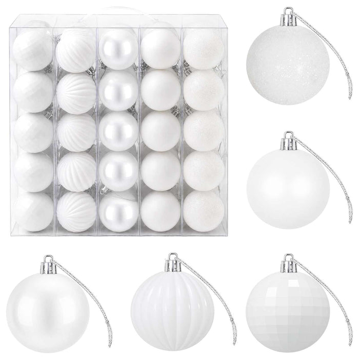 Set de globuri de Crăciun 75 buc. Alb 6 cm Polistiren - WALTI WALTI