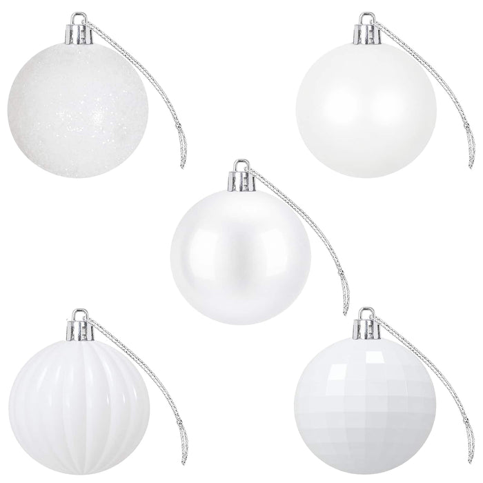 Set de globuri de Crăciun 75 buc. Alb 6 cm Polistiren - WALTI WALTI