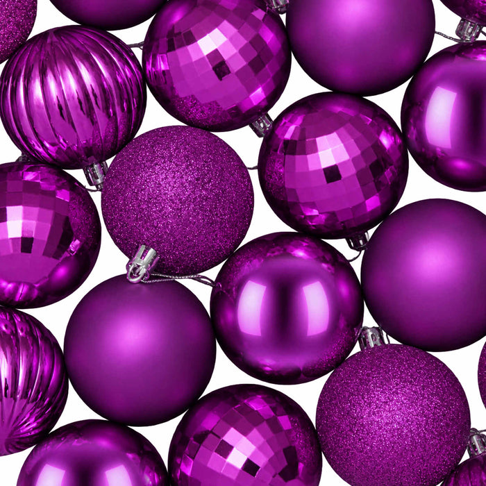 Set de globuri de Crăciun 75 buc. Violet 6 cm Polistiren - WALTI WALTI