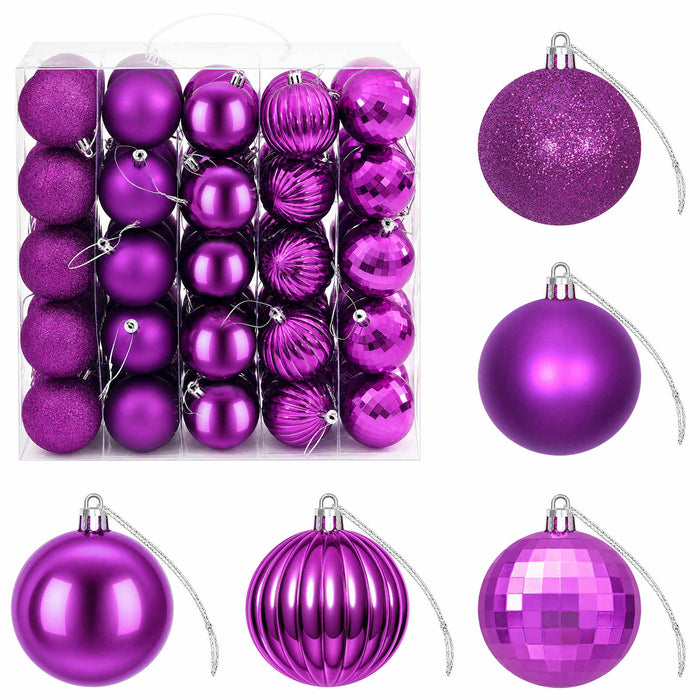 Set de globuri de Crăciun 75 buc. Violet 6 cm Polistiren - WALTI WALTI