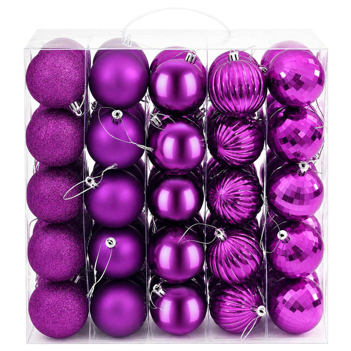Set de globuri de Crăciun 75 buc. Violet 6 cm Polistiren - WALTI WALTI