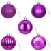 Set de globuri de Crăciun 75 buc. Violet 6 cm Polistiren - WALTI WALTI