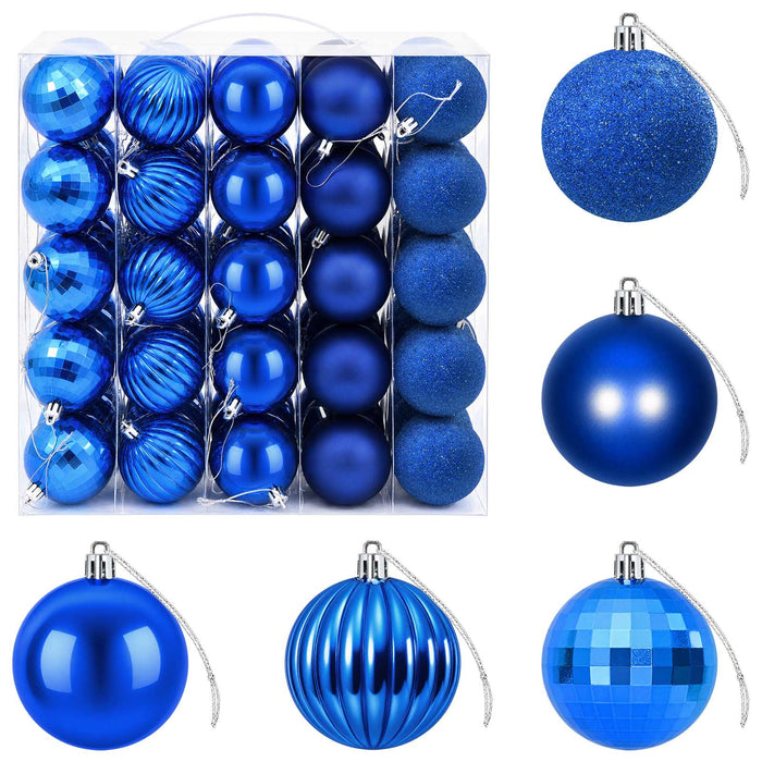 Set de globuri de Crăciun 75 buc. albastru 6 cm Polistiren WALTI