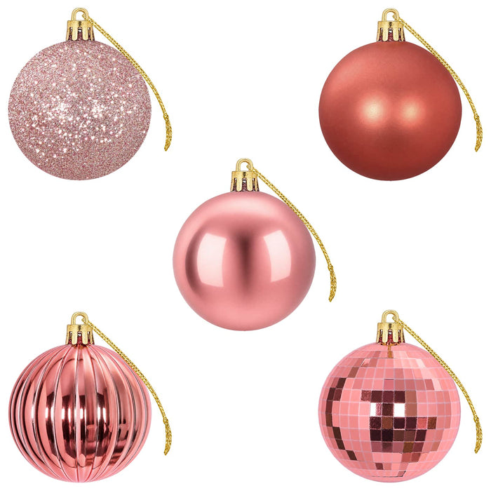 Set de globuri de Crăciun 75 buc. Roz și trandafiriu 6 cm - WALTI WALTI
