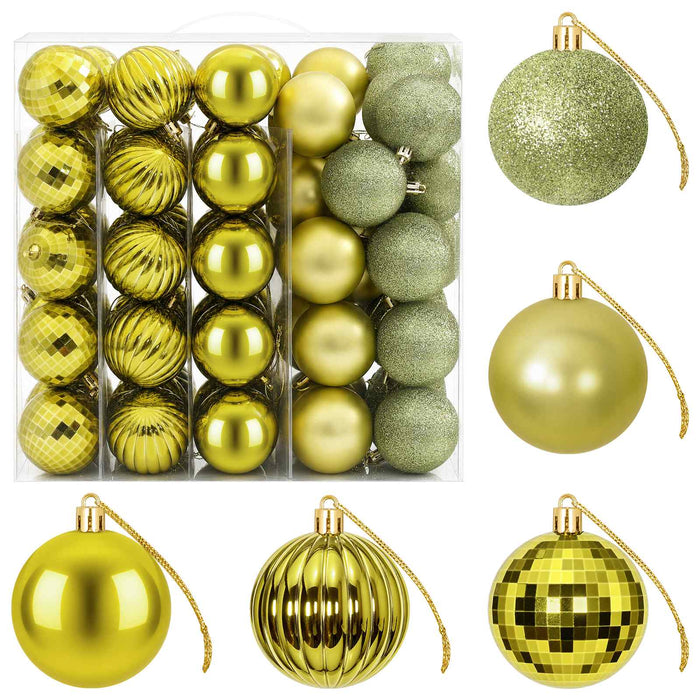 Set de globuri de Crăciun 75 buc. Verde deschis 6 cm Polistiren WALTI
