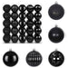 Set de globuri de Crăciun 50 buc. Negru 8 cm Polistiren - WALTI WALTI