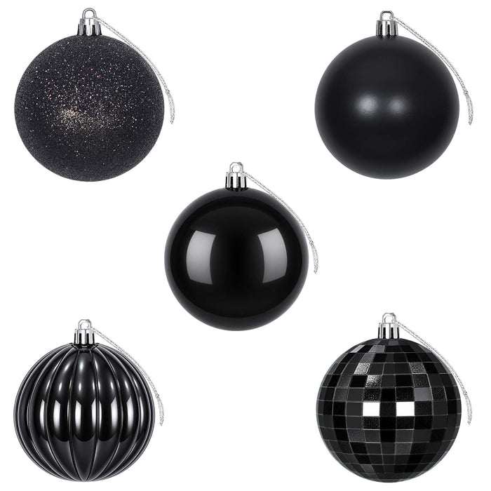 Set de globuri de Crăciun 50 buc. Negru 8 cm Polistiren - WALTI WALTI