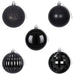 Set de globuri de Crăciun 50 buc. Negru 8 cm Polistiren - WALTI WALTI