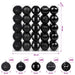 Set de globuri de Crăciun 50 buc. Negru 8 cm Polistiren - WALTI WALTI