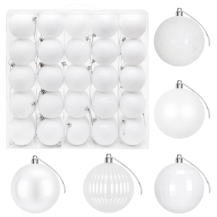 Set de globuri de Crăciun 50 buc. Alb 8 cm Polistiren - WALTI WALTI