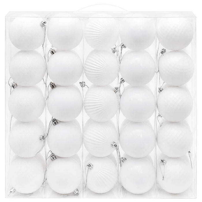 Set de globuri de Crăciun 50 buc. Alb 8 cm Polistiren - WALTI WALTI