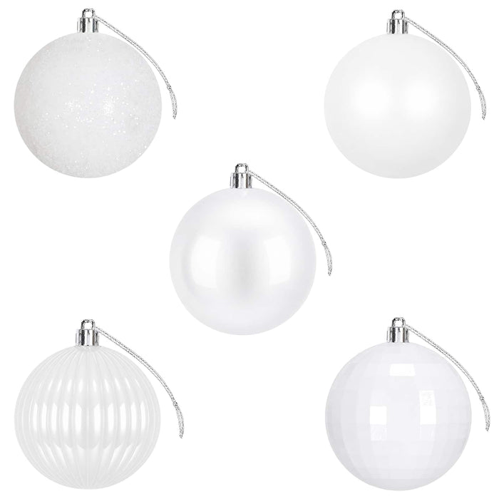 Set de globuri de Crăciun 50 buc. Alb 8 cm Polistiren - WALTI WALTI