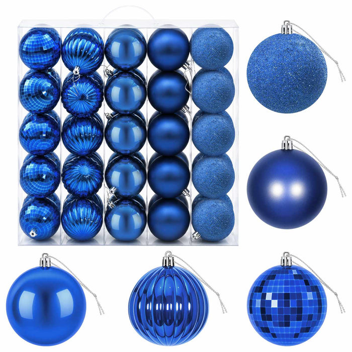 Set de globuri de Crăciun 50 buc. albastru 8 cm Polistiren WALTI