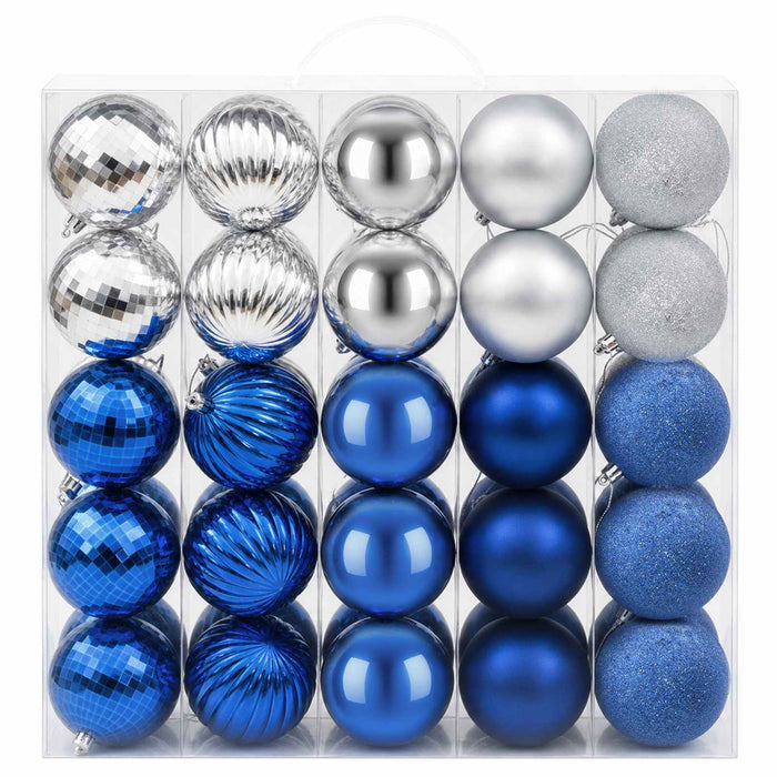 Set de globuri de Crăciun 50 buc. Albastru și argintiu 8 cm - WALTI WALTI